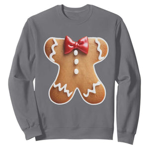 Gingerbread Man Sweatshirt Christmas Cookie Costume TS10 Charcoal Print Your Wear