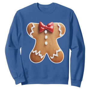 Gingerbread Man Sweatshirt Christmas Cookie Costume TS10 Royal Blue Print Your Wear