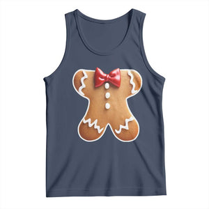 Gingerbread Man Tank Top Christmas Cookie Costume TS10 Navy Print Your Wear