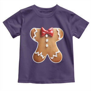 Gingerbread Man Toddler T Shirt Christmas Cookie Costume TS10 Purple Print Your Wear