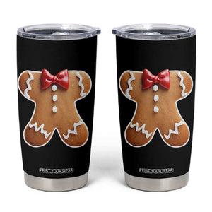 Gingerbread Man Tumbler Cup Christmas Cookie Costume TS10 Black Print Your Wear