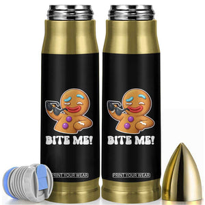 Funny Xmas Gingerbread Man Bullet Tumbler Funny Sexy Cookie Bite Me TS10 Black Print Your Wear