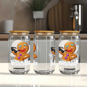 Funny Xmas Gingerbread Man Glass Can Funny Sexy Cookie Bite Me TS10 Print Your Wear