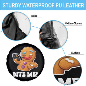 Funny Xmas Gingerbread Man Spare Tire Cover Funny Sexy Cookie Bite Me TS10 Print Your Wear
