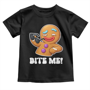Funny Xmas Gingerbread Man Toddler T Shirt Funny Sexy Cookie Bite Me TS10 Black Print Your Wear