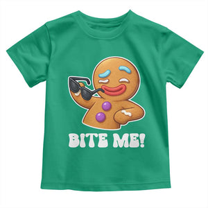 Funny Xmas Gingerbread Man Toddler T Shirt Funny Sexy Cookie Bite Me TS10 Irish Green Print Your Wear