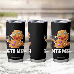 Funny Xmas Gingerbread Man Tumbler Cup Funny Sexy Cookie Bite Me TS10 Print Your Wear
