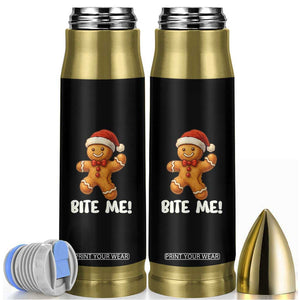 Funny Xmas Gingerbread Man Bullet Tumbler Cookie Bite Me TS10 Black Print Your Wear