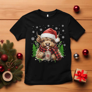 Christmas Cow T Shirt Funny Highland Cow Western Farmer Gift TS10 Black Print Your Wear