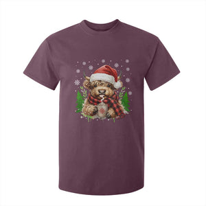 Christmas Cow T Shirt For Kid Funny Highland Cow Western Farmer Gift TS10 Maroon Print Your Wear