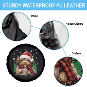 Christmas Cow Spare Tire Cover Funny Highland Cow Western Farmer Gift TS10 Print Your Wear