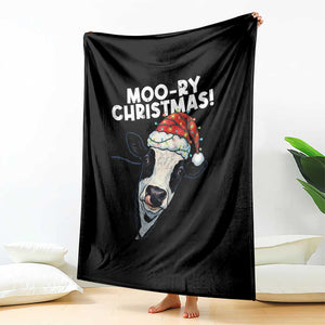 Christmas Cow Throw Blanket Funny Moo Ry Christmas Farmer Gift TS10 Print Your Wear