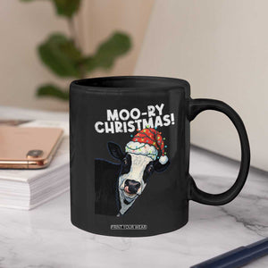 Christmas Cow Coffee Mug Funny Moo Ry Christmas Farmer Gift TS10 Print Your Wear