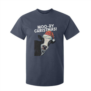 Christmas Cow T Shirt For Kid Funny Moo Ry Christmas Farmer Gift TS10 Navy Print Your Wear