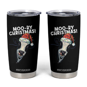 Christmas Cow Tumbler Cup Funny Moo Ry Christmas Farmer Gift TS10 Black Print Your Wear