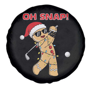 Oh Snap Gingerbreadman Golfer Spare Tire Cover Funny Golf Christmas Golfing Pajamas TS10 Print Your Wear