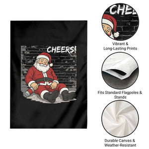 Funny Christmas Santa Claus Drinking Beer Garden Flag Wonderful Time TS10 Print Your Wear