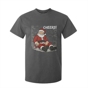 Funny Christmas Santa Claus Drinking Beer T Shirt For Kid Wonderful Time TS10 Dark Heather Print Your Wear