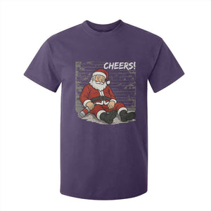 Funny Christmas Santa Claus Drinking Beer T Shirt For Kid Wonderful Time TS10 Purple Print Your Wear