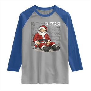 Funny Christmas Santa Claus Drinking Beer Raglan Shirt Wonderful Time TS10 Sport Gray Royal Print Your Wear