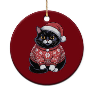 Christmas Black Cat Ceramic Ornament Catmas Gift For New Year TS10 1pc Red Print Your Wear