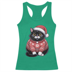 Christmas Black Cat Racerback Tank Top Catmas Gift For New Year TS10 Irish Green Print Your Wear