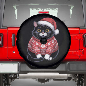 Christmas Black Cat Spare Tire Cover Catmas Gift For New Year TS10 Black Print Your Wear