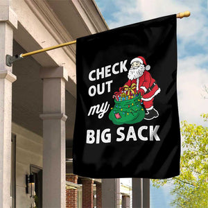Retro Funny Santa Garden Flag Christmas Joke Check Out My Big Sack TS10 Print Your Wear