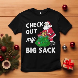 Retro Funny Santa T Shirt Christmas Joke Check Out My Big Sack TS10 Black Print Your Wear
