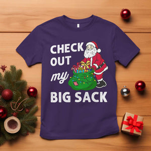 Retro Funny Santa T Shirt Christmas Joke Check Out My Big Sack TS10 Purple Print Your Wear
