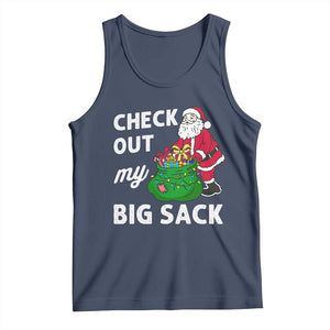 Retro Funny Santa Tank Top Christmas Joke Check Out My Big Sack TS10 Navy Print Your Wear