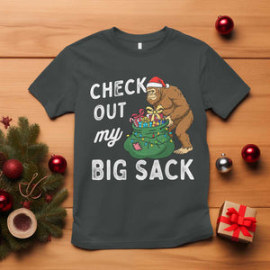 Santa Bigfoot Christmas T Shirt Funny Sasquatch Xmas Joke TS10 Dark Heather Print Your Wear