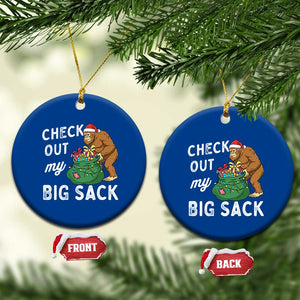 Santa Bigfoot Christmas Ceramic Ornament Funny Sasquatch Xmas Joke TS10 1pc Blue Print Your Wear