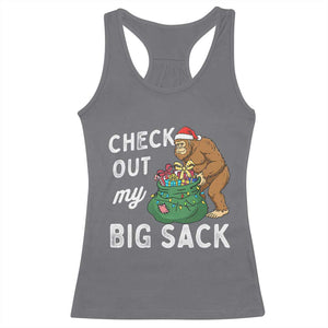 Santa Bigfoot Christmas Racerback Tank Top Funny Sasquatch Xmas Joke TS10 Charcoal Print Your Wear