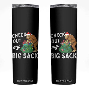 Santa Bigfoot Christmas Skinny Tumbler Funny Sasquatch Xmas Joke TS10 Black Print Your Wear