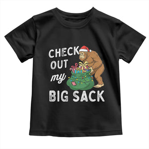 Santa Bigfoot Christmas Toddler T Shirt Funny Sasquatch Xmas Joke TS10 Black Print Your Wear