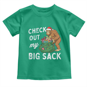 Santa Bigfoot Christmas Toddler T Shirt Funny Sasquatch Xmas Joke TS10 Irish Green Print Your Wear