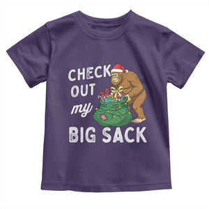 Santa Bigfoot Christmas Toddler T Shirt Funny Sasquatch Xmas Joke TS10 Purple Print Your Wear