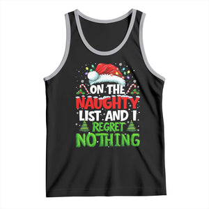 Funny Christmas Tank Top On The Naughty List I Regret Nothing TS10 Black Athletic Heather Print Your Wear