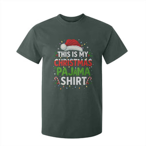 This Is My Christmas Pajama T Shirt For Kid Funny Xmas PJs TS10 Dark Forest Green Print Your Wear