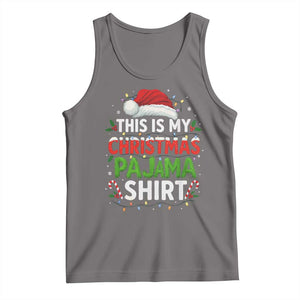 This Is My Christmas Pajama Tank Top Funny Xmas PJs TS10 Deep Heather Print Your Wear