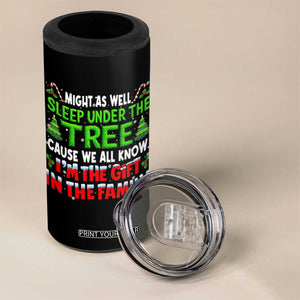 Funny Christmas 4 in 1 Can Cooler Tumbler I'm The Gift Family Pajama TS10 Print Your Wear