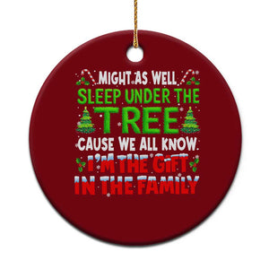 Funny Christmas Ceramic Ornament I'm The Gift Family Pajama TS10 1pc Red Print Your Wear