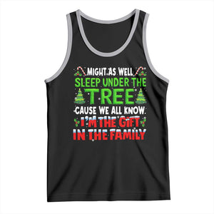 Funny Christmas Tank Top I'm The Gift Family Pajama TS10 Black Athletic Heather Print Your Wear