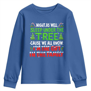 Funny Christmas Youth Sweatshirt I'm The Gift Family Pajama TS10 Royal Blue Print Your Wear