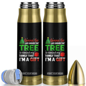 Funny Christmas Bullet Tumbler Lay Under The Tree Xmas Family Pajama Gift TS10 Black Print Your Wear