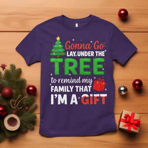 Funny Christmas T Shirt Lay Under The Tree Xmas Family Pajama Gift TS10 Purple Print Your Wear