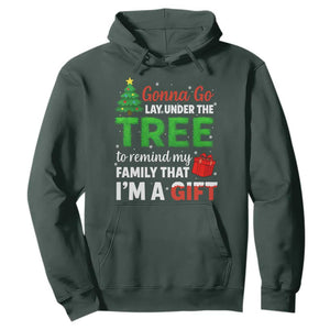 Funny Christmas Hoodie Lay Under The Tree Xmas Family Pajama Gift TS10 Dark Forest Green Print Your Wear