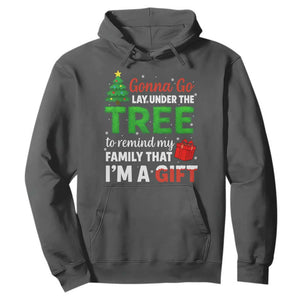 Funny Christmas Hoodie Lay Under The Tree Xmas Family Pajama Gift TS10 Dark Heather Print Your Wear