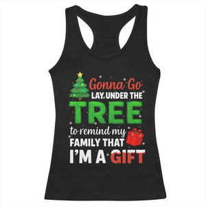 Funny Christmas Racerback Tank Top Lay Under The Tree Xmas Family Pajama Gift TS10 Black Print Your Wear